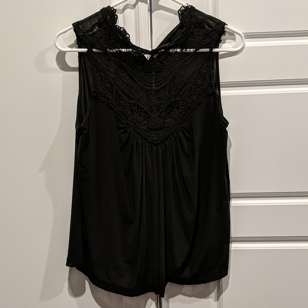 Black sheer vintage top